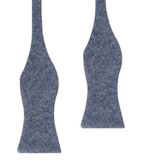 Suffolk Donegal Blue Wool Self Bow Tie