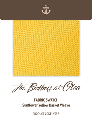 Fabric Swatch (Y057) - Sunflower Yellow Basket Weave