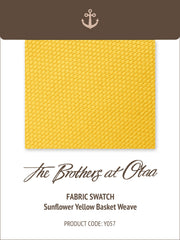 Sunflower Yellow Basket Weave Y057 Fabric swatch