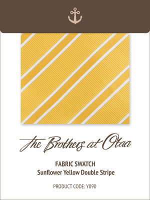 Fabric Swatch (Y090) - Sunflower Yellow Double Stripe