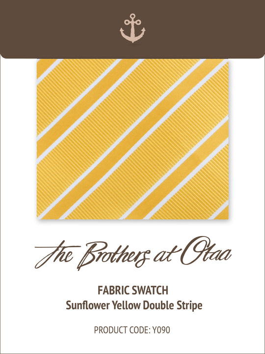 Fabric Swatch (Y090) - Sunflower Yellow Double Stripe