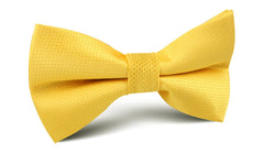Sunflower Yellow Basket Weave Bow Tie