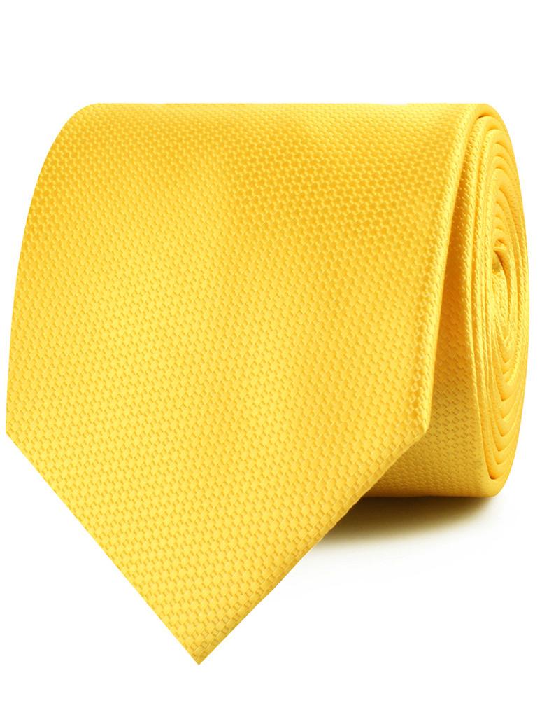 Sunflower Yellow Basket Weave Neckties