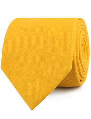 Sunflower Yellow Chevron Linen Neckties