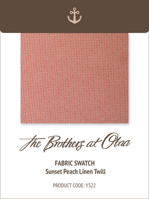 Fabric Swatch (Y322) - Sunset Peach Linen Twill