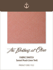 Sunset Peach Linen Twill Y322 Fabric Swatch