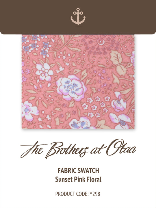 Fabric Swatch (Y298) - Sunset Pink Floral