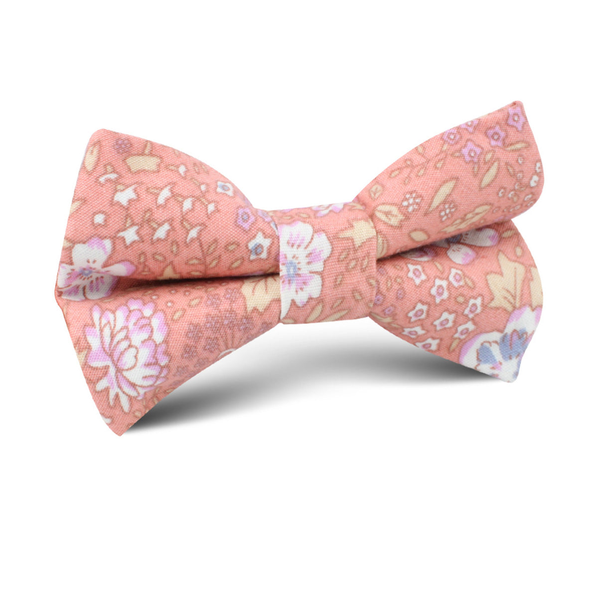 Sunset Pink Floral Kids Bow Tie
