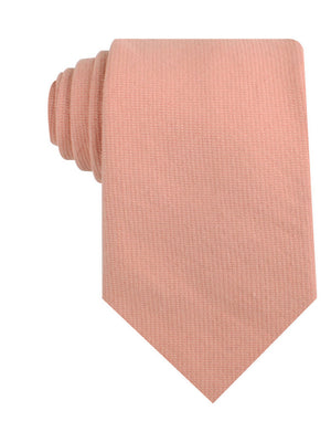 Sunset Peach Linen Twill Necktie
