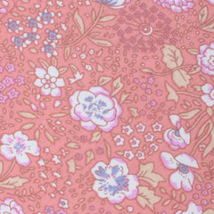 Sunset Pink Floral Bow Tie Fabric