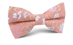 Sunset Pink Floral Bow Tie