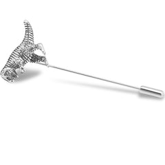 T-Rex Silver Lapel Pin