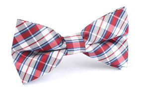 Tango Maroon with Blue Stripes Bow Tie