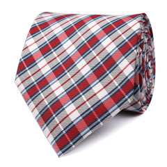 Tango Maroon with Blue Stripes Necktie Front View