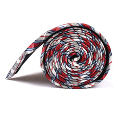 Tango Maroon with Blue Stripes Necktie Side View