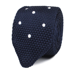Tao Navy Polka Dot Knitted Tie