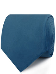 Teal Blue Velvet Necktie Roll