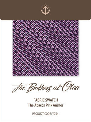 Fabric Swatch (Y034) - The Abacos Pink Anchor