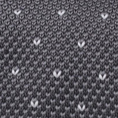 The Saverio Grey Knitted Tie Fabric