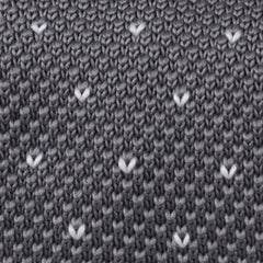 The Saverio Grey Knitted Tie Fabric
