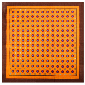 The Beer Baron of the Bronx Orange Wool Pocket Square