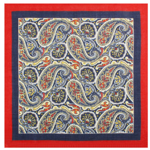 The Little Tramp Paisley Wool Pocket Square