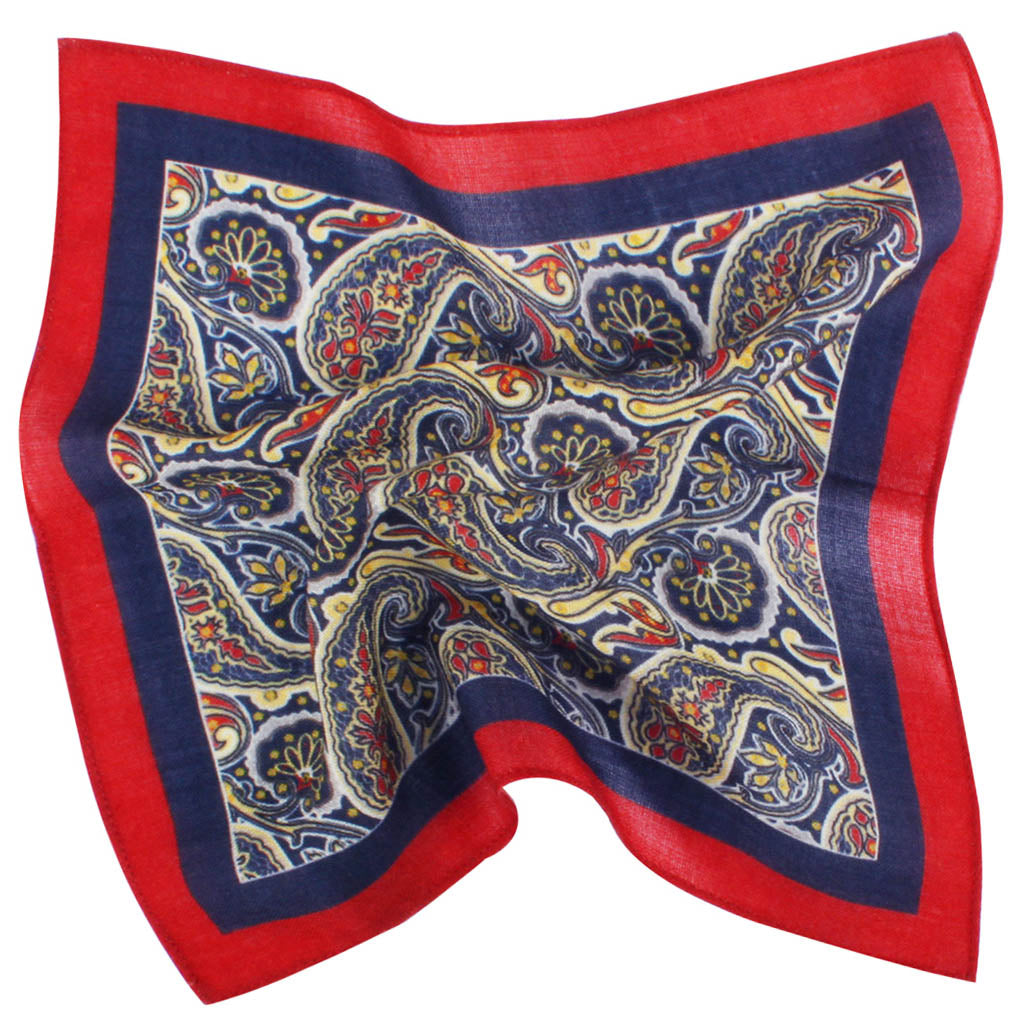 The Little Tramp Paisley Wool Pocket Squares