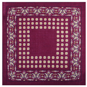 Mountbatten Burgundy Wool Pocket Square