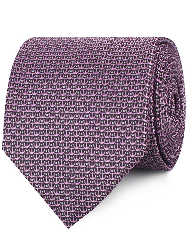 The Abacos Pink Anchor Neckties