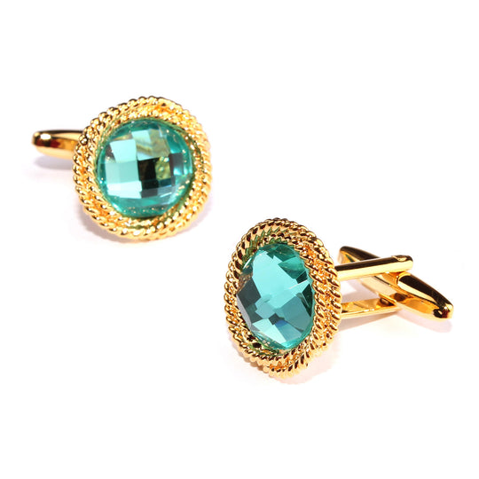 The Gold Count of Monte Cristo Blue Cufflinks