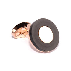 The Kingsman Black and Rose Gold Cufflinks Middle OTAA