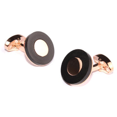 The Kingsman Black and Rose Gold Cufflinks