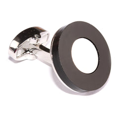 The Kingsman Black and Silver Cufflinks Middle OTAA