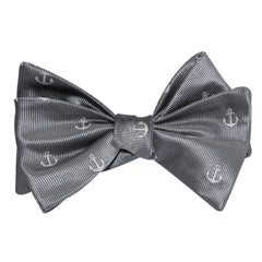 The OTAA Charcoal Grey Anchor Self Tie Bow Tie 1