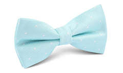 The OTAA Mint Blue with White Polka Dots Bow Tie