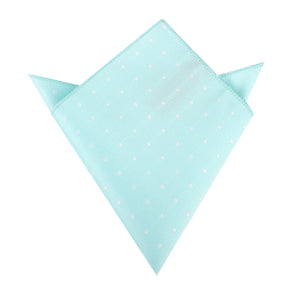 The OTAA Mint Blue with White Polka Dots Pocket Square