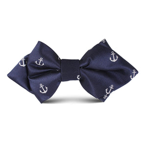 The OTAA Navy Blue Anchor Kids Diamond Bow Tie