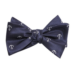 The OTAA Navy Blue Anchor Self Tie Bow Tie 2