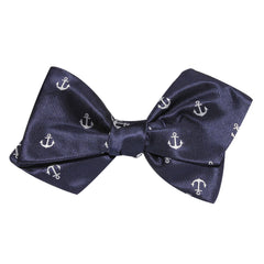The OTAA Navy Blue Anchor Self Tie Diamond Tip Bow Tie 3