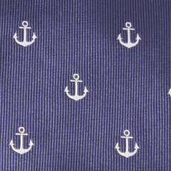 The OTAA Navy Blue Anchor Fabric Skinny Tie M044