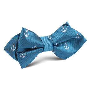 The OTAA Teal Blue Anchor Diamond Bow Tie