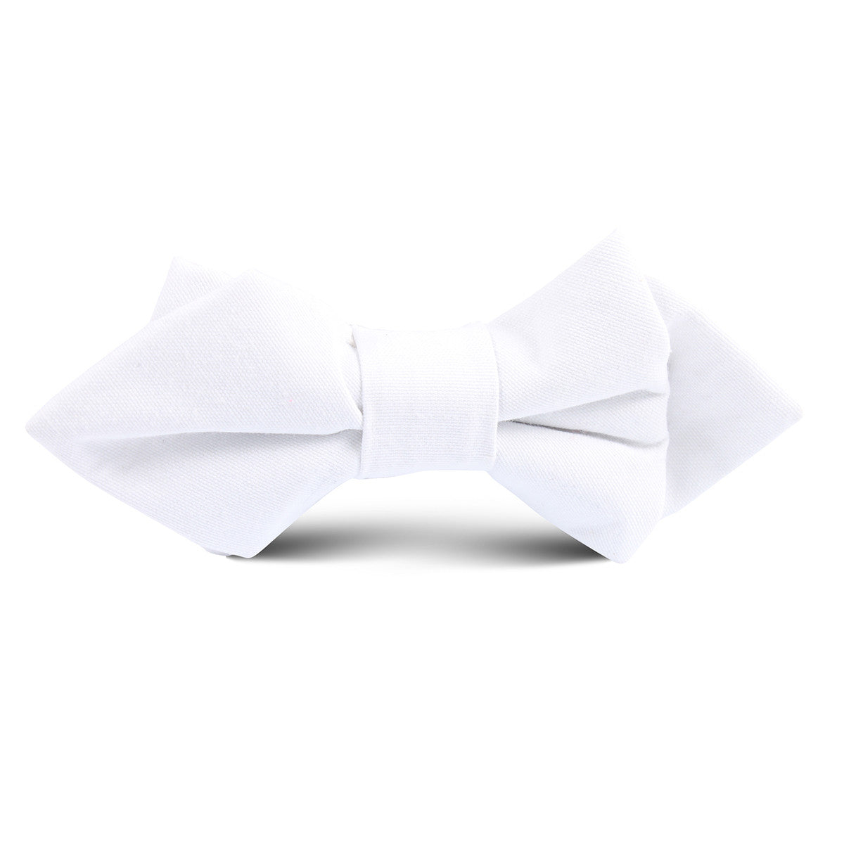 The OTAA White Cotton Kids Diamond Bow Tie