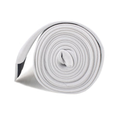 The OTAA White Cotton Necktie Side Roll