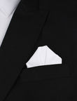 The OTAA White Cotton Winged Puff Pocket Square Fold