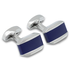 Mr Anderson Blue and Silver Cufflink