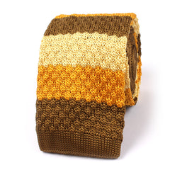 Three Shades of Yellow Knitted Tie