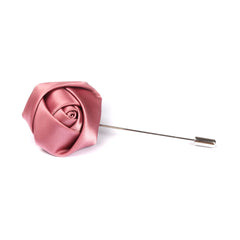 Thulian Pink Lapel Flower Pin Front Boutonniere