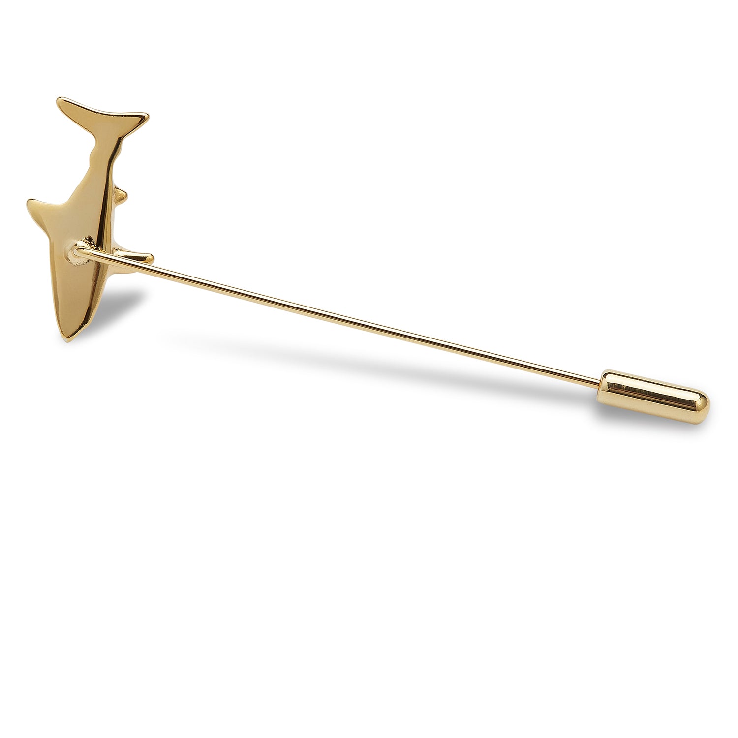 Dorsia Gold Shark Lapel Pin