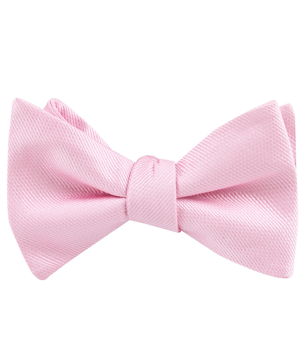 Tickled Pink Weave Self Tied Bow Tie