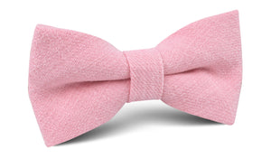 Tickled Pink Chevron Linen Bow Tie